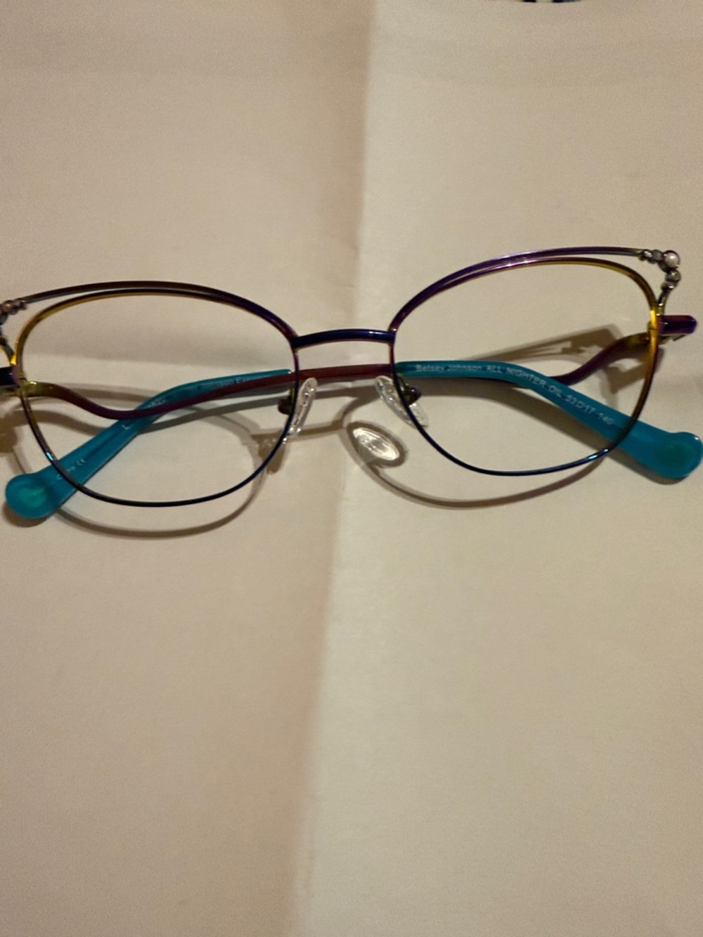 Betsey Johnson Turquoise & Purple Metal Frame No Lenses - Picture 7 of 7